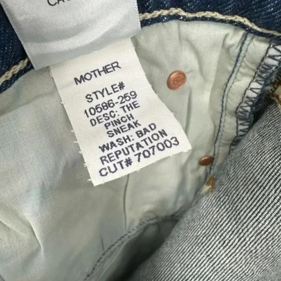 MOTHER The Pinch Sneak Wide Leg Jeans Size 25 B64 - Picture 6 of 6